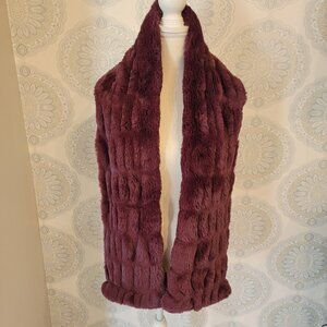 Tourance Faux Fur Scarf Purple Super Soft Heavy Fluffy 62x9" Long Boa Luxurious‎